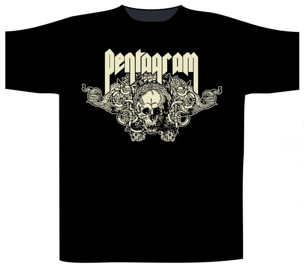 

pentagram 'teschio' t-shirt - nuovo e originale 2018 новая мода футболка мужчины хлопок марка стиль короткие рукава