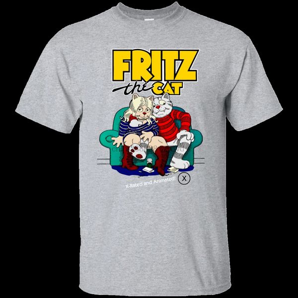 

fritz the cat retro audlt cartoon robert crumb movie g200ultra cot cartoon t shirt men new fashion
