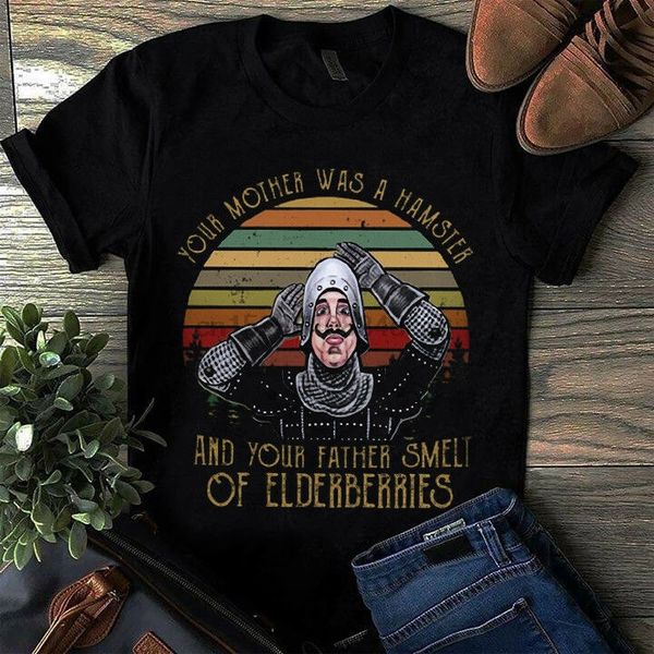 

monty python французский taunting твоя мать была хомяка мужчин черный футболка s 4xl
