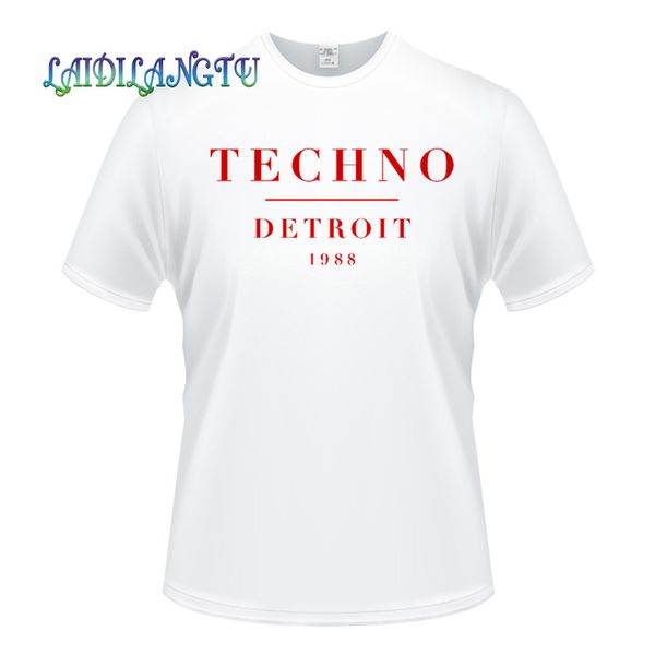 

techno detroit 1988 mens t shirts fashion short sleeve men tshirt men's tee shirts men t-shirt