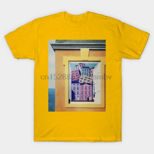 

мужчины тенниска сюрреалистического дом магритт t рубашки женщины t-shirt тройники топ