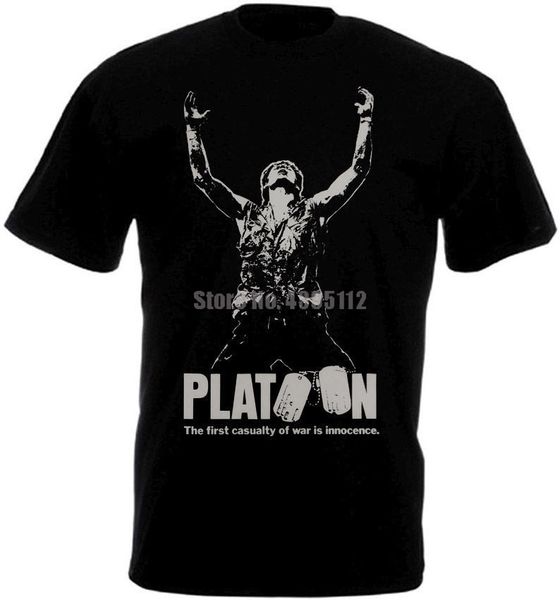 

platoon movie poster men tshirts fashion harajuku t shirts cool logo tee shirt black of white t-shirt mens fashion clothing