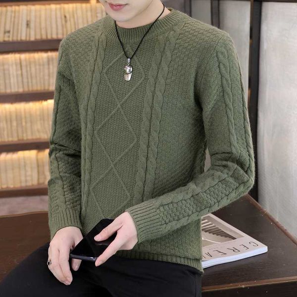 

thick warm casual sweaters men long sleeve o-neck pull homme 2020 new winter pullover men thick sweater man, White;black