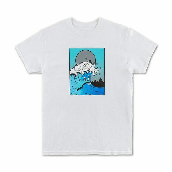 

pink dolphin mens till dusk white t-shirt fashion tee streetwear waves nwt cotton classic unique tee shirt