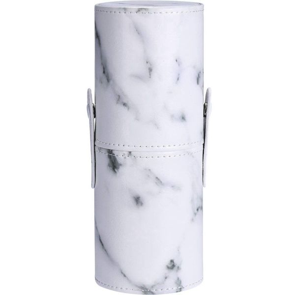 

кожа pu marble pattern портативный макияж щеткодержателя косметика make up cup устроителя хранения case