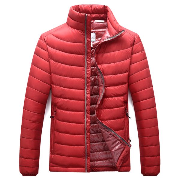 

men's fashion casual large size down jacket waterproof fabric white duck down jacket, Black