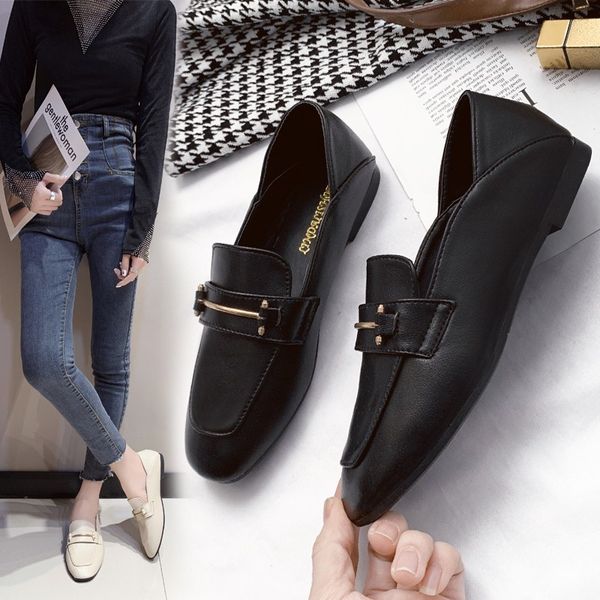 

zpxhsm fashion round head women flats women shoes summer casual shoes ballerina shallow mouth zapatos mujer y1077, Black