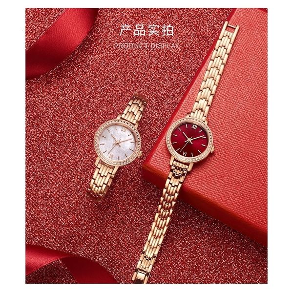 

2020 new small and exquisite fashion ins style simple elegant women's bracelet quartz watch, Slivery;brown