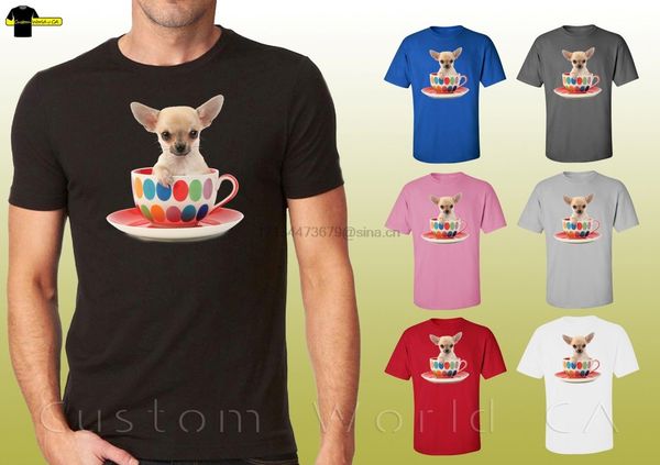 

chihuahua in a cup cute dog puppy mini chihuahua shirts shirt cartoon t shirt men new fashion tshirt free