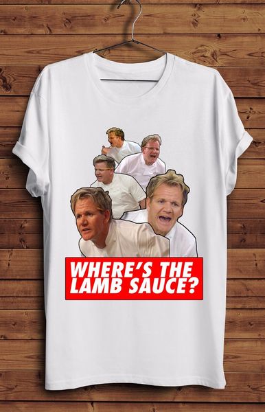 

wheres the lamb sauce t shirt ramsey gordon ramsay funny meme hells tumblr o-neck oversize style t-shirts styles tee