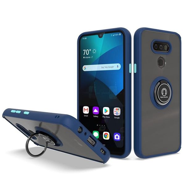 

for samsung galaxy a11 a01 lg aristo 5 clear tpu bumper pc hard back cover magnetic ring car holder phone case oppbag