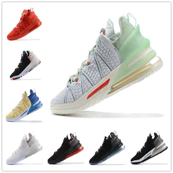 

18 gang bred oreo men basketball shoes l18 xviii university red black white knitted jade mens sneaker cq9283-001