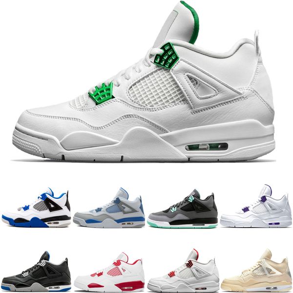 

fashion men 4 4s basketball shoes pine green alternate motorsport black cat black gum bred cool grey court purple sneakers