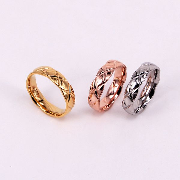 

cluster rings 2.2 mm ring for women and men rose gold color stainless steel wedding 1mm width exquisite kk038, Golden;silver