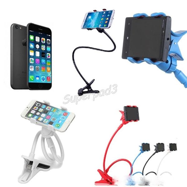 

lazy bracket 360 rotating flexible long arm cell phone holders lazy bed desktablet car smartphone holder stand wholesale 50pcs