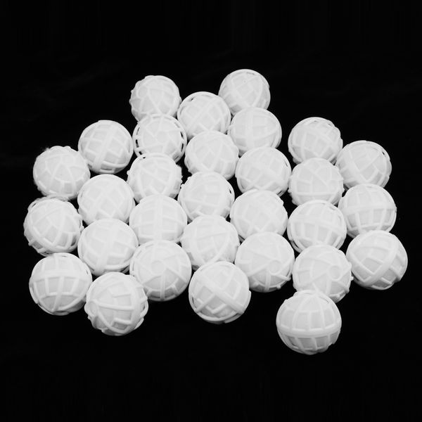 

30pcs auqarium bio balls fish pond filter fish tank filtration white 40mm
