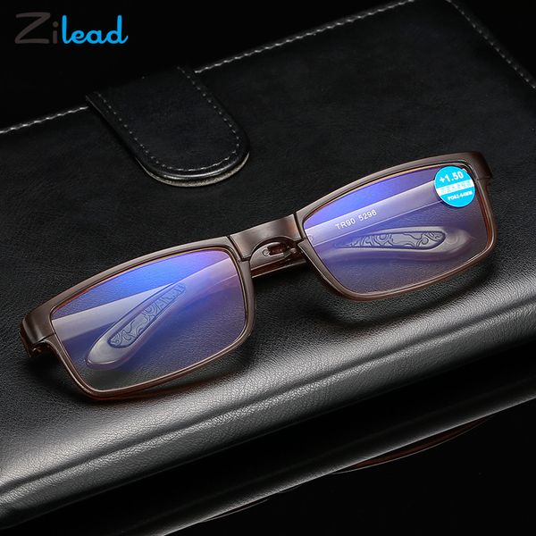 

sunglasses zilead blue light proof reading glasses collapsible clear mirror fashion comfortable hinge for old people, White;black