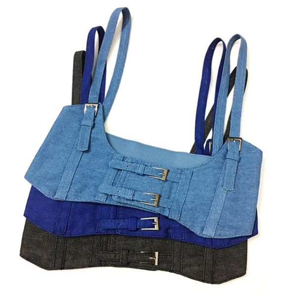 

2020 женщины моды ремень джинсовый жилет waistband корейский стиль двойной грудью упругой ультра поясной ремень поясной ремень женский qz000, Black;brown