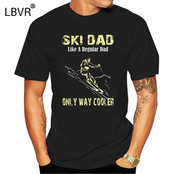 

funny ski dad design skier gift for fathers skiing gift t shirt printing s-4xl interesting new style trend natural cotton shirt