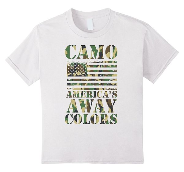 

2019 new fashion cool men t-shirt camo america's away colors military tshirt