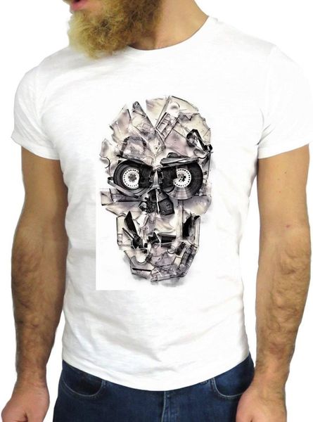 

2019 summer men's tees glass eyes skull skeleton rock funny cool fashion nerd t shirts