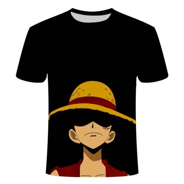 

summer one piece japanese anime luffy's brother men loose men homme 3d print shirts hippie oversized aesthetic men clothing