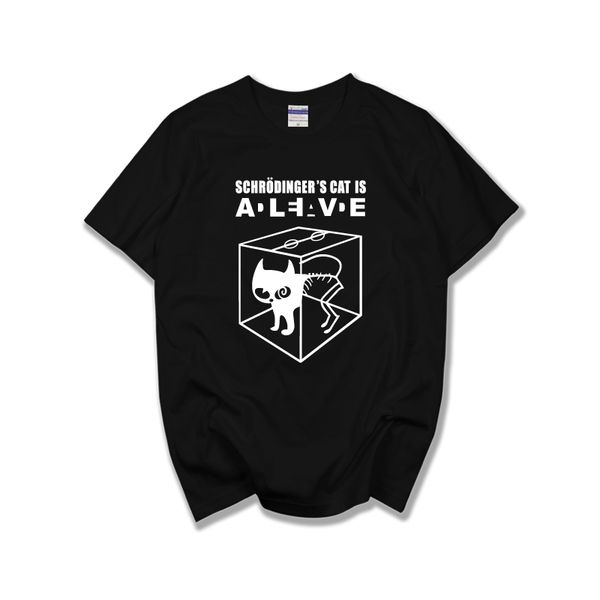 

schrodinger's cat funny t-shirt short sleeve t shirt cute and lovely jersey men and 's science jersey interesting tee