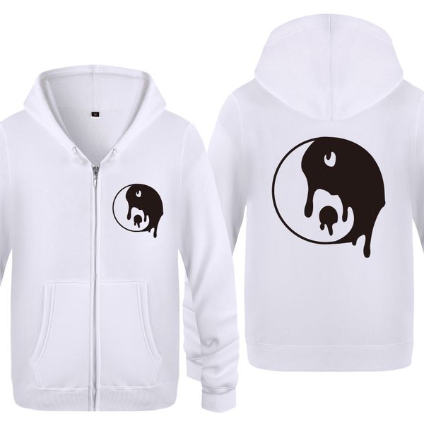 

the eight trigrams creative novelty hoodies men 2018 men's fleece zipper cardigans hooded sweatshirts