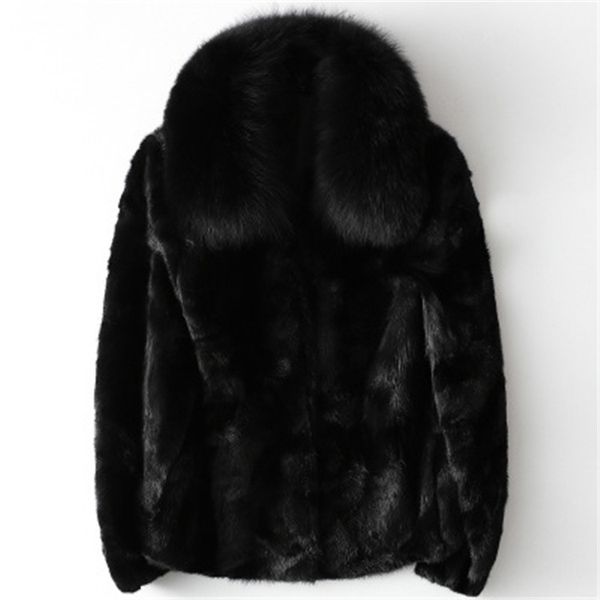 

2020 women short autumn and winter mink fur coat h9, Black