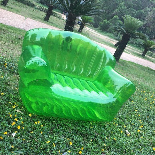 

2 seat inflatable lounge sofa balloon larger size portable leisure couch settee couple beach camping double sofa transparent luxury chair