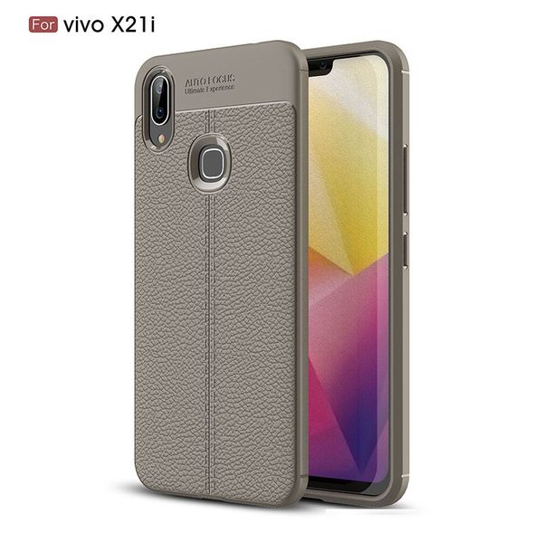 

slim fit ultrathin carbon fiber case for vivo x21i leather pu soft tpu silicone rubber bumpershockproof phone back cover