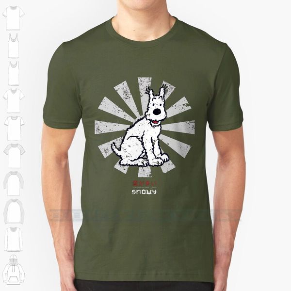 

snowy retro japanese tintin custom design print for men women cotton new cool tee t shirt big size 6xl tin tin