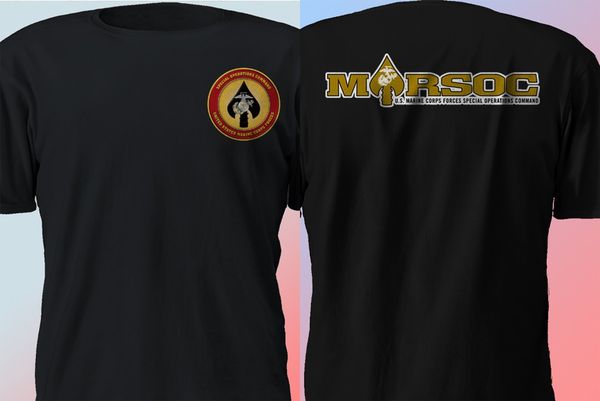 

new usmc marsoc marine force military navy seal multicolor t-shirt double side 2020 summer brand clothing cartoon men t shirt