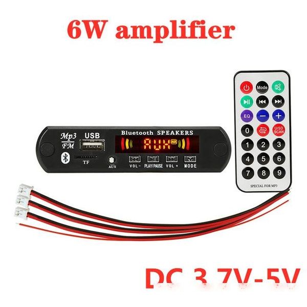 

hifi players 2*3w amplifier bluetooth 5.0 mp3 player decoder board 5v 12v car fm radio module support fm tf usb aux