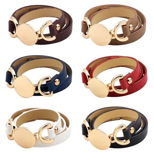 

new european and american simple bracelet original lady cowhide multi-layer winding jewelry, Black