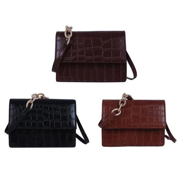 

fashion messenger bag women retro pu leather solid color shoulder handbag