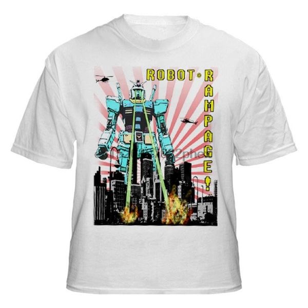 

robot rampage mens white tshirt s m l xl xxl men t shirt