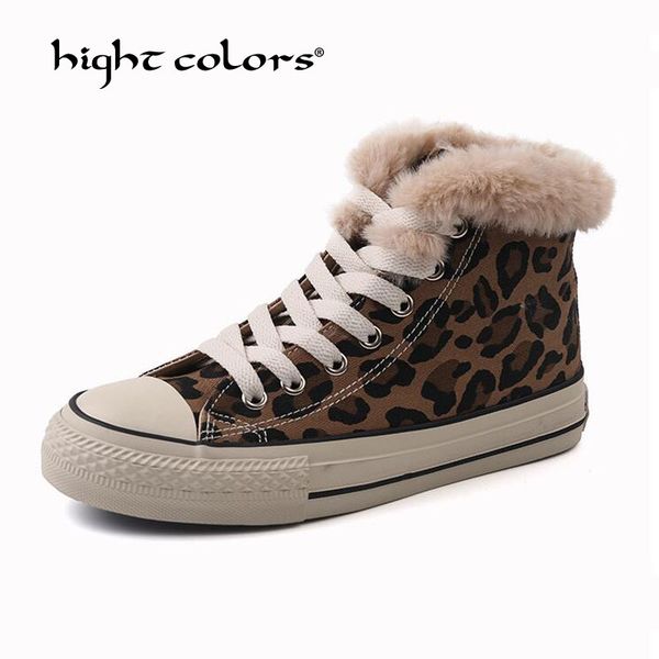 

осень женские дамы моды sexy голеностопного обувь женщина leopard камуфляж плоский каблук узелок короткие сапоги зимние ботинки botas mujer, Black
