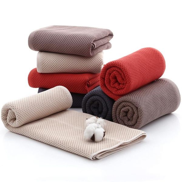 

70x140cm honeycomb breathable bath towel elegant absorbent cotton bathroom solid bath towels soft comfortable towel for t200529