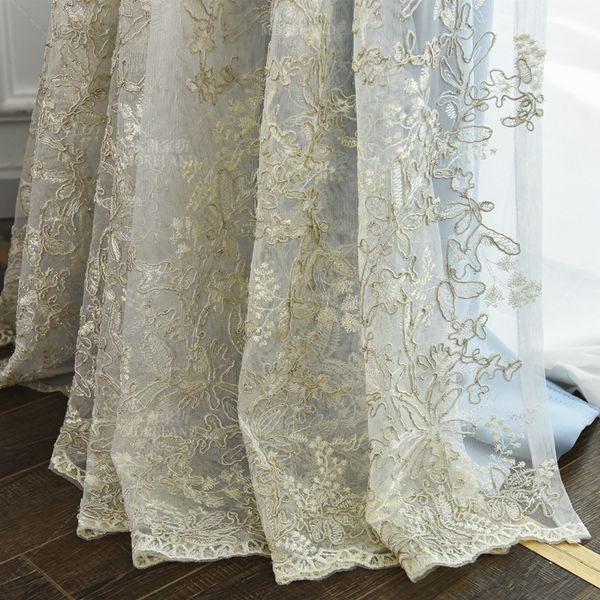 

curtain & drapes yvonicky double layers blue blackout princess embroidery wedding tulle shading curtains for living room girls bedroom