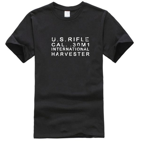 

international harvester stamp m1 garand rifle t shirt korean war handmade 2020 new casual men short sleeve silk screen t shirts