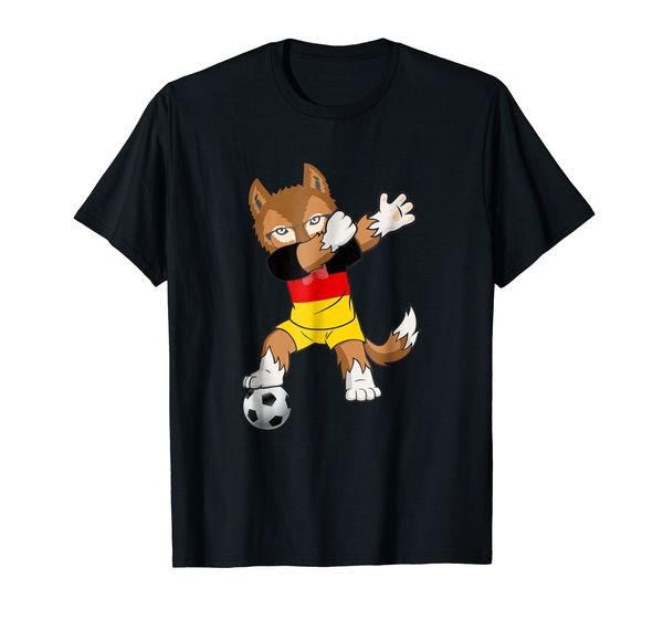

new fashion mens cool o neck t-shirt dabbing soccers wolf germany jersey funny footballer custom tees