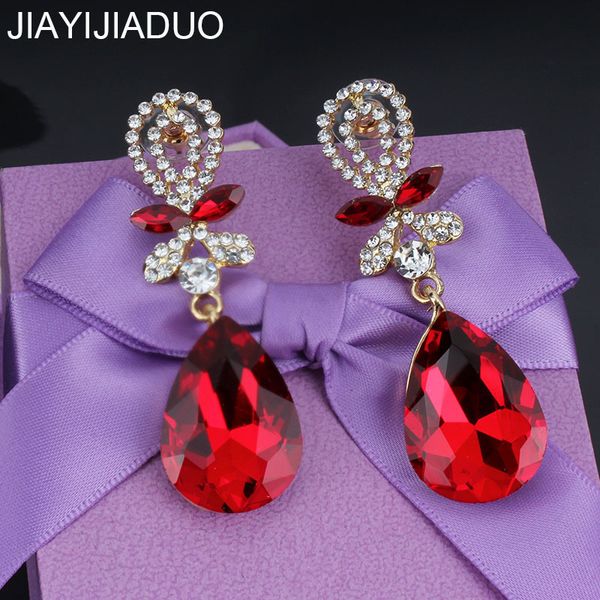 

jiayijiaudo women's jewelry earrings crystal jewelry for wedding bridal clothing accessories earrings dropshipping, Silver