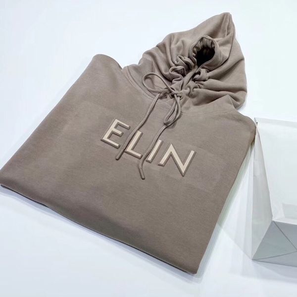 

20ss 3d letter simple solid hoodies men women spring autumn long sleeve pullover high street hooded sweatshirt sweater hfymwy466, Black