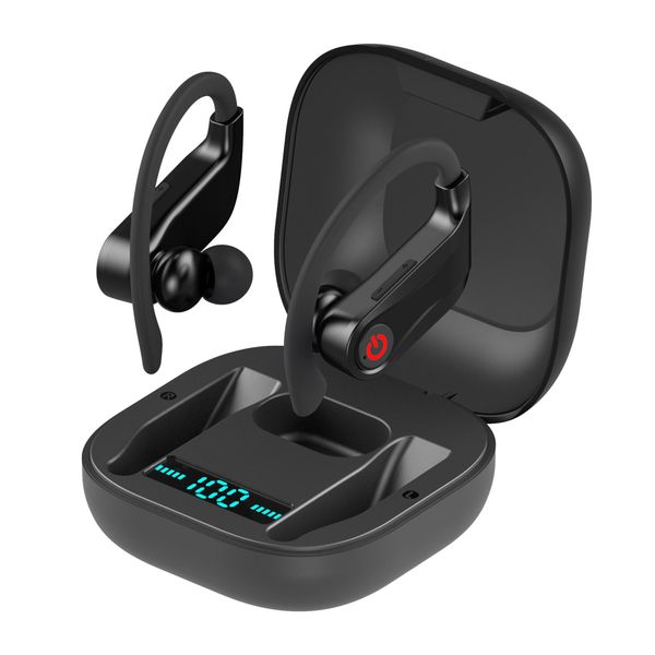 

power hbq pro q62 tws v5.0 earphone wireless bluebooth stereo sport ear hook 950mah waterproof headsets 14pcs/lot