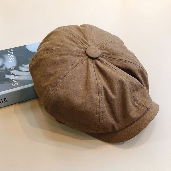 

men vintage painter beret hats all-match summer octagonal newsboy cap comfortable cabbie flat hat, Blue;gray