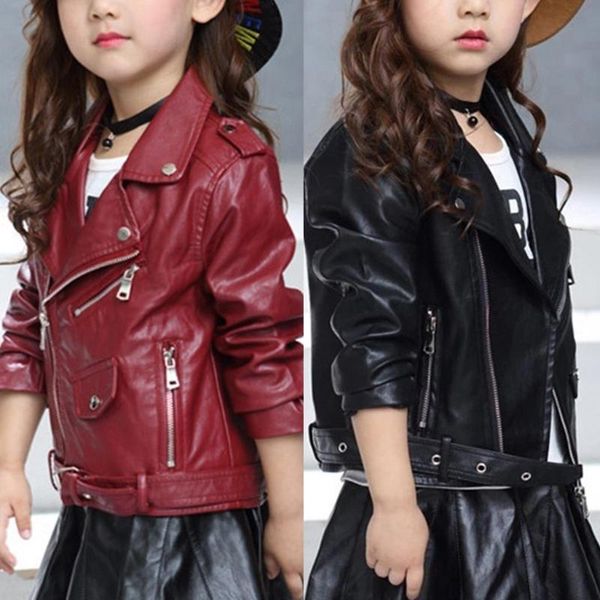 

jackets 2021 children autumn winter jacket toddler kids pu leather coat baby boys and girls short zipper coats outwear, Blue;gray