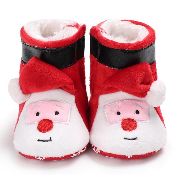 

christmas toddler baby girls boys winter warm sata print snow boots infant kids children fashion bootie shoes first walker shoes