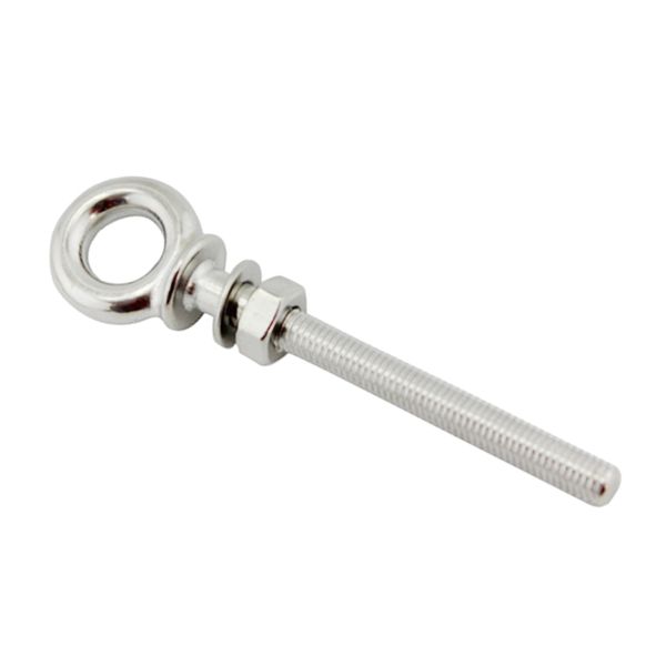 

60mm long shank collared eye bolt - marine 316 grade stainless steel