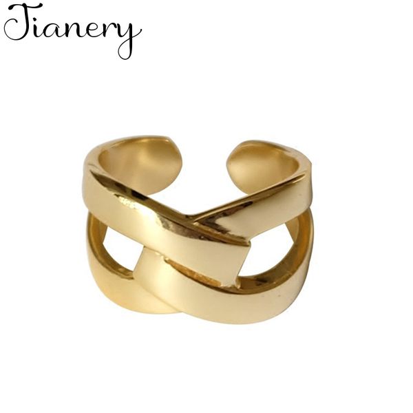 

wedding rings fashion gold silver color x-shaped cross simple open finger ring for women, Slivery;golden